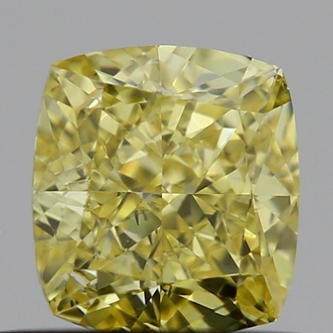 Loose Diamond - CUSHION MODIFIED 0.5ct Fancy Intense Yellow VS1: Loose Diamond - CUSHION MODIFIED 0.5ct Fancy Intense Yellow VS1 Source: This is a real non-mined Diamond that has been grown in a lab Shape: CUSHION MODIFIED Carats: 0.5 Color: Fancy Intense Yellow Ce
