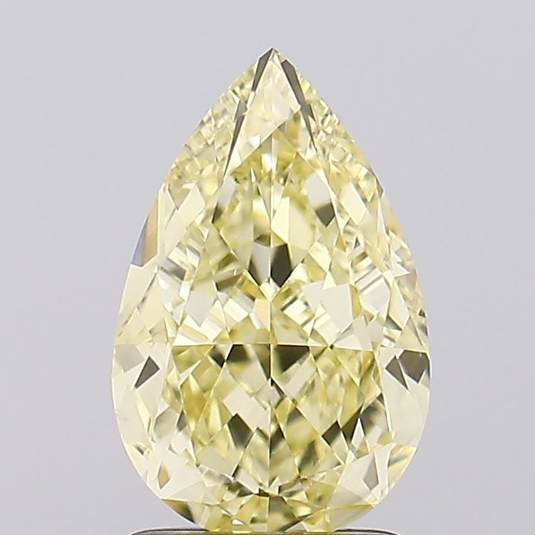 Loose Diamond - PEAR 2.0ct Fancy Yellow VS1: Loose Diamond - PEAR 2.0ct Fancy Yellow VS1 Source: This is a real non-mined Diamond that has been grown in a lab Shape: PEAR Carats: 2.0 Color: Fancy Yellow Certification: IGI Video: