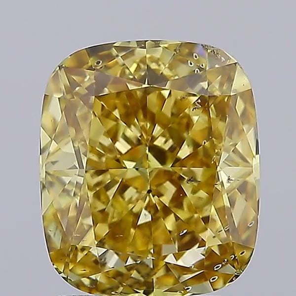 Loose Diamond - CUSHION MODIFIED 3.02ct Fancy Intense Yellow SI1: Loose Diamond - CUSHION MODIFIED 3.02ct Fancy Intense Yellow SI1 Source: This is a real non-mined Diamond that has been grown in a lab Shape: CUSHION MODIFIED Carats: 3.02 Color: Fancy Intense Yellow 