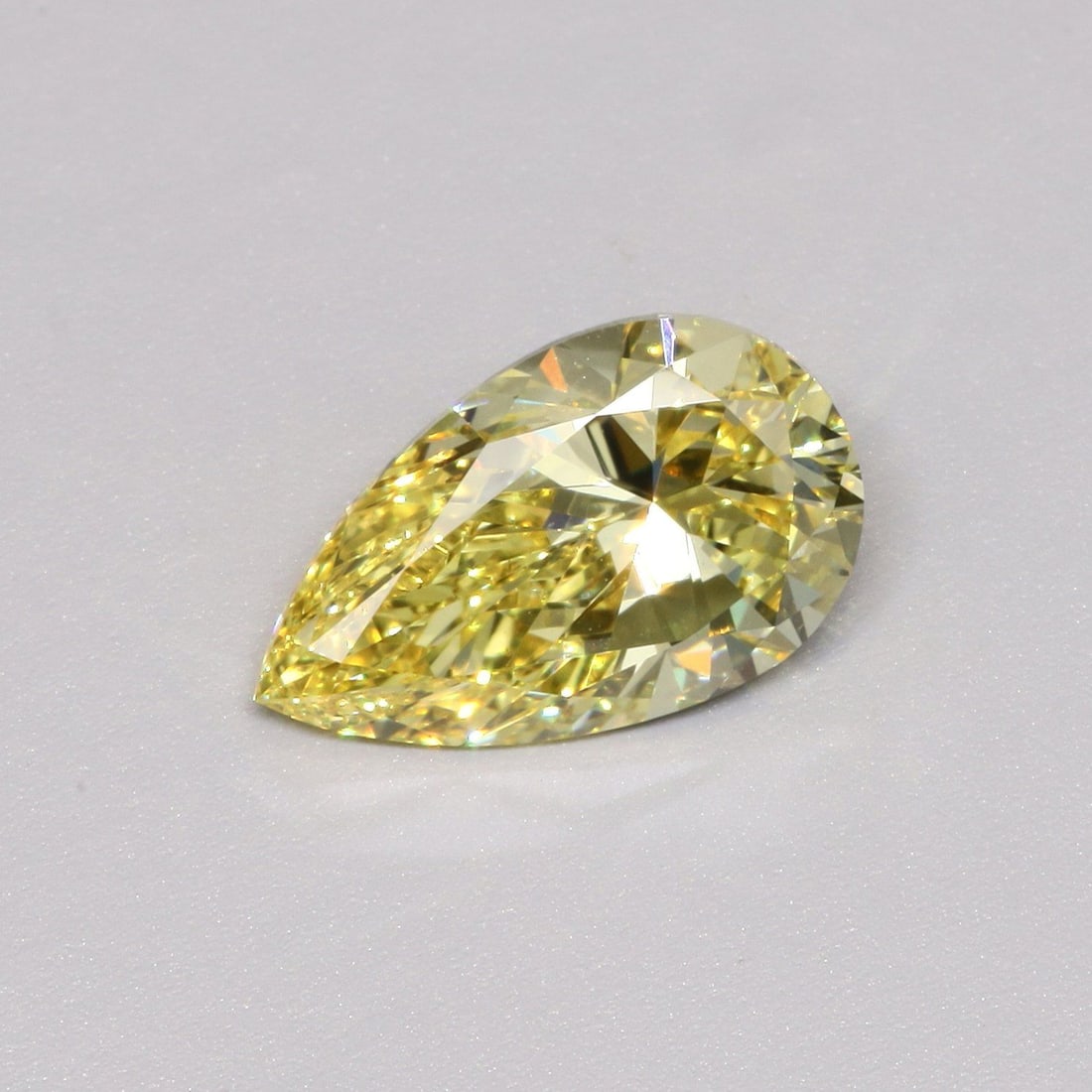 Loose Diamond - PEAR 2.0ct Fancy Intense Yellow VS1: Loose Diamond - PEAR 2.0ct Fancy Intense Yellow VS1 Source: This is a real non-mined Diamond that has been grown in a lab Shape: PEAR Carats: 2.0 Color: Fancy Intense Yellow Certification: IGI Video: