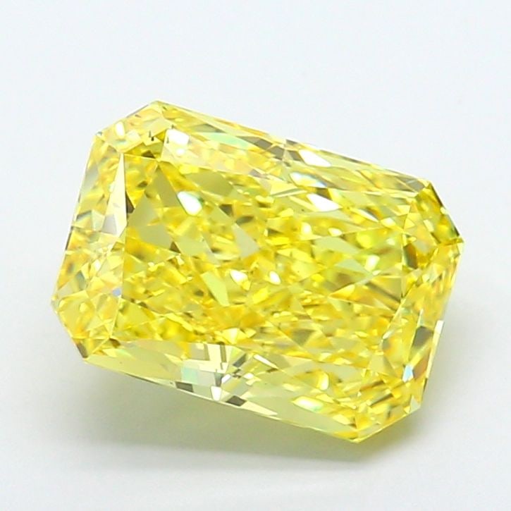 Loose Diamond - RADIANT 5.13ct Fancy Vivid Yellow VS2: Loose Diamond - RADIANT 5.13ct Fancy Vivid Yellow VS2 Source: This is a real non-mined Diamond that has been grown in a lab Shape: RADIANT Carats: 5.13 Color: Fancy Vivid Yellow Certification: IGI Vid