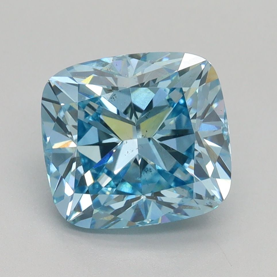 Loose Diamond - CUSHION BRILLIANT 3.02ct Fancy Intense Blue VS2: Loose Diamond - CUSHION BRILLIANT 3.02ct Fancy Intense Blue VS2 Source: This is a real non-mined Diamond that has been grown in a lab Shape: CUSHION BRILLIANT Carats: 3.02 Color: Fancy Intense Blue Ce