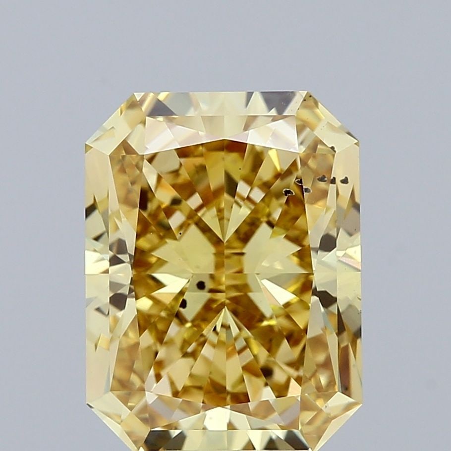 Loose Diamond - RADIANT 5.11ct Fancy Intense Yellow SI1: Loose Diamond - RADIANT 5.11ct Fancy Intense Yellow SI1 Source: This is a real non-mined Diamond that has been grown in a lab Shape: RADIANT Carats: 5.11 Color: Fancy Intense Yellow Certification: IGI