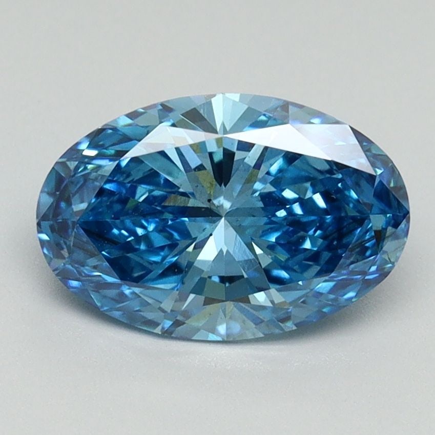 Loose Diamond - OVAL 1.59ct Fancy Vivid Blue SI1: Loose Diamond - OVAL 1.59ct Fancy Vivid Blue SI1 Source: This is a real non-mined Diamond that has been grown in a lab Shape: OVAL Carats: 1.59 Color: Fancy Vivid Blue Certification: IGI Video: