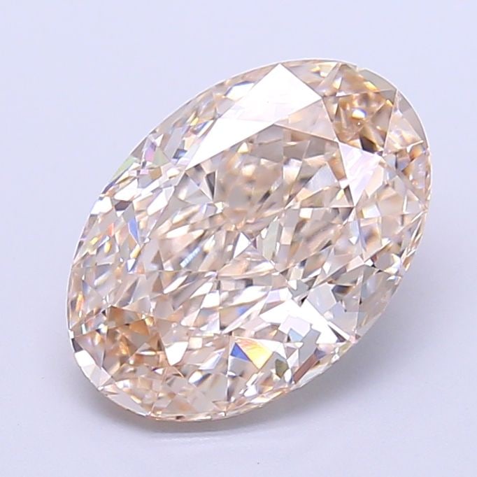 Loose Diamond - OVAL 3.76ct Fancy Light Brown VVS2: Loose Diamond - OVAL 3.76ct Fancy Light Brown VVS2 Source: This is a real non-mined Diamond that has been grown in a lab Shape: OVAL Carats: 3.76 Color: Fancy Light Brown Certification: NONE Video: