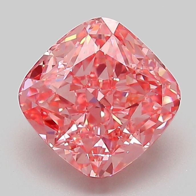 Loose Diamond - CUSHION MODIFIED 2.06ct Fancy Vivid Pink VVS2: Loose Diamond - CUSHION MODIFIED 2.06ct Fancy Vivid Pink VVS2 Source: This is a real non-mined Diamond that has been grown in a lab Shape: CUSHION MODIFIED Carats: 2.06 Color: Fancy Vivid Pink Certifi