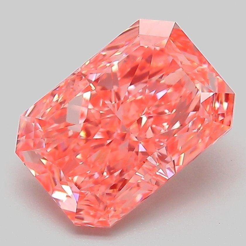 Loose Diamond - RADIANT 3.0ct Fancy Vivid Pink VVS2: Loose Diamond - RADIANT 3.0ct Fancy Vivid Pink VVS2 Source: This is a real non-mined Diamond that has been grown in a lab Shape: RADIANT Carats: 3.0 Color: Fancy Vivid Pink Certification: IGI Video: