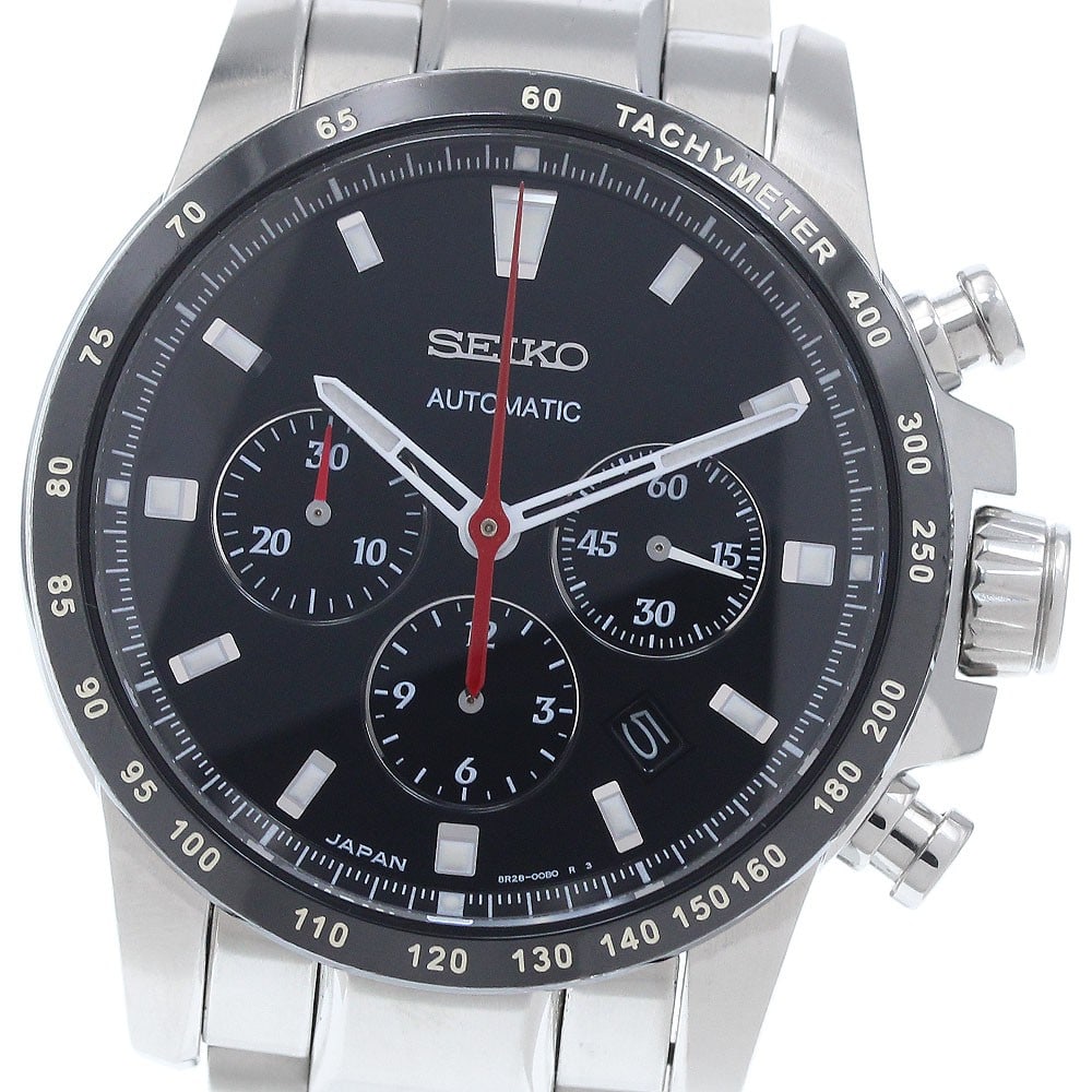 Seiko Brightz Phoenix Automatic Chronograph Date Watch: Seiko Brightz Phoenix Automatic Chronograph Date Watch This Seiko Brightz Phoenix wristwatch, model SAGK001/8R28-00B0, is designed for men and features a black dial with date, chronograph, and small s