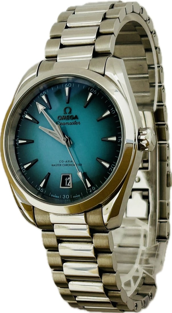 Omega Aqua Terra 150M Automatic Men's Wristwatch 220.10.38.20.03.005: Omega Aqua Terra 150M Automatic Men's Wristwatch 220.10.38.20.03.005 This Omega Seamaster Aqua Terra 150M is an automatic wristwatch designed for men. It features Swiss craftsmanship and is in pre-own