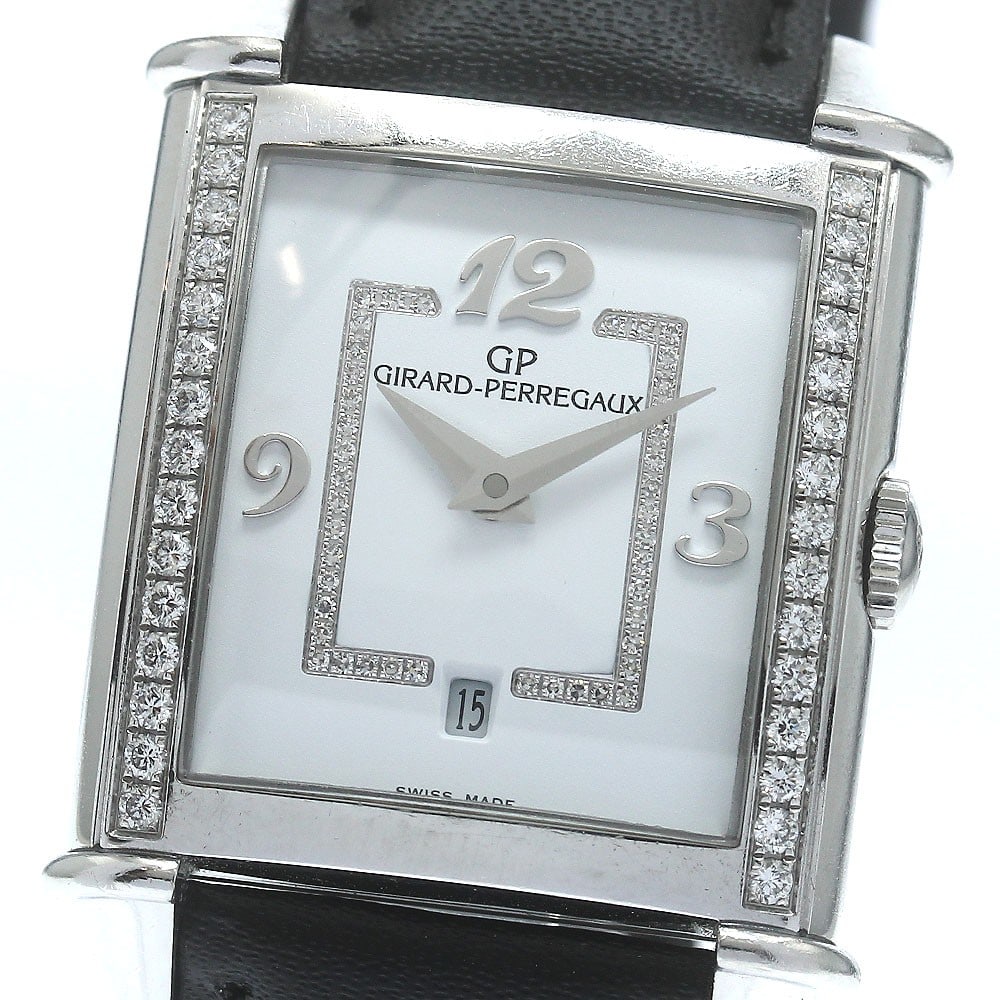 Girard Perregaux Vintage 1945 women's automatic date watch: Girard Perregaux Vintage 1945 women's automatic date watch This Girard Perregaux Vintage 1945 Date ladies wristwatch features a stainless steel case paired with an un-used aftermarket leather strap. T