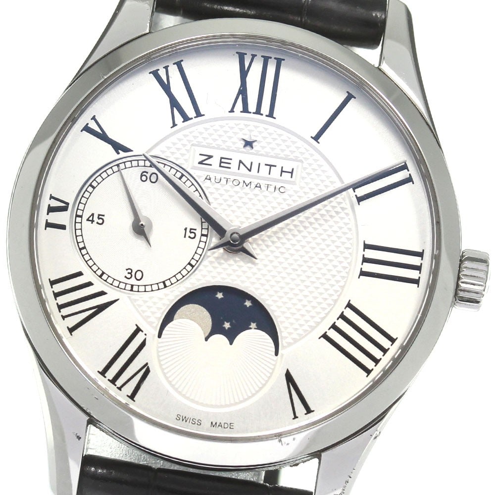 Zenith Elite Ultra Thin Moonphase Womens Wristwatch 03.2310.692: Zenith Elite Ultra Thin Moonphase Womens Wristwatch 03.2310.692 Zenith Elite Ultra Thin Moonphase women's wristwatch in pre-owned condition. Swiss-made and designed for women, this watch is identified