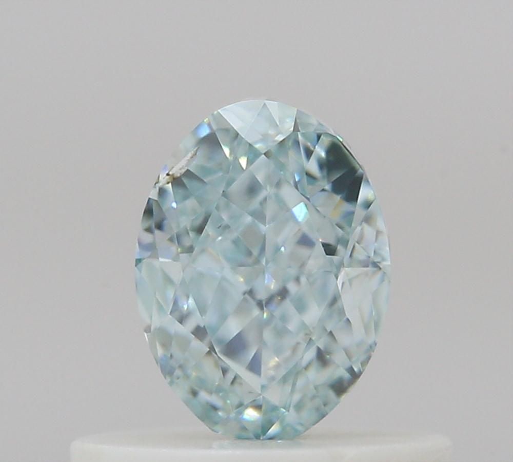 Loose Diamond - OVAL 0.51ct Fancy Intense Green Blue SI2: Loose Diamond - OVAL 0.51ct Fancy Intense Green Blue SI2 Source: Natural Shape: OVAL Carats: 0.51 Color: Fancy Intense Green Blue Certification: GIA Video: