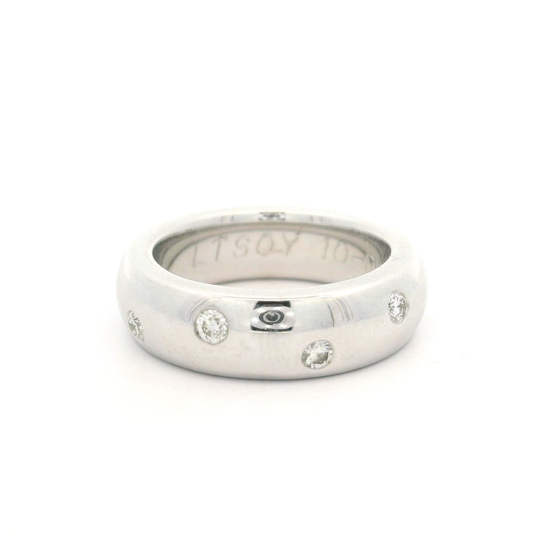 14k White Gold 0.50ctw Diamond Eternity Band Ring 6mm sz 5.5 (1 of 9)