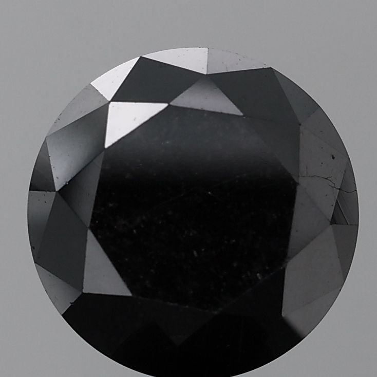 Loose Diamond - ROUND 1.23ct Fancy Black VS1: Loose Diamond - ROUND 1.23ct Fancy Black VS1 Source: Natural Shape: ROUND Carats: 1.23 Color: Fancy Black Certification: NONE Video: