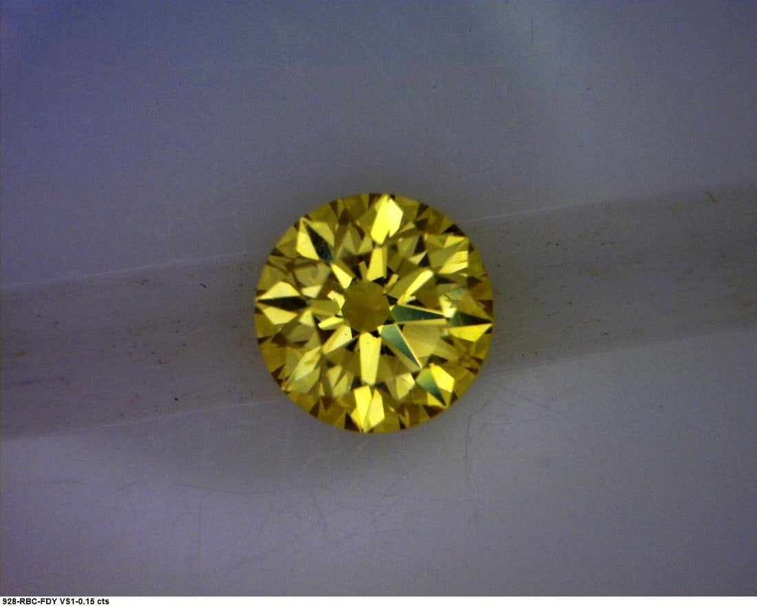 Loose Diamond - ROUND 0.15ct Fancy Deep Yellow: Loose Diamond - ROUND 0.15ct Fancy Deep Yellow Source: Natural Shape: ROUND Carats: 0.15 Color: Fancy Deep Yellow Certification: GIA The Diamond Depot Guarantee: All items in this auction are guarante