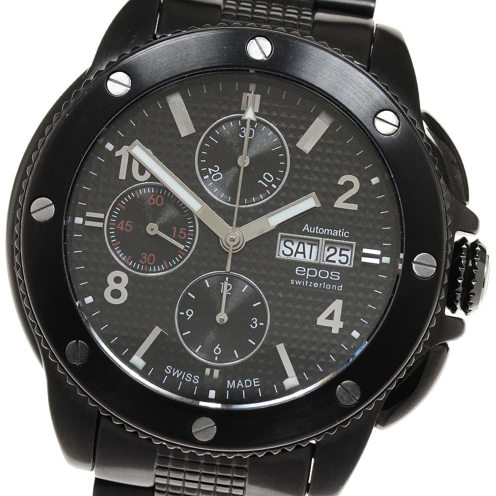 EPOS Automatic Chronograph Day Date 44mm Men's Stainless Steel Watch 3388SBBKR (1 of 6)