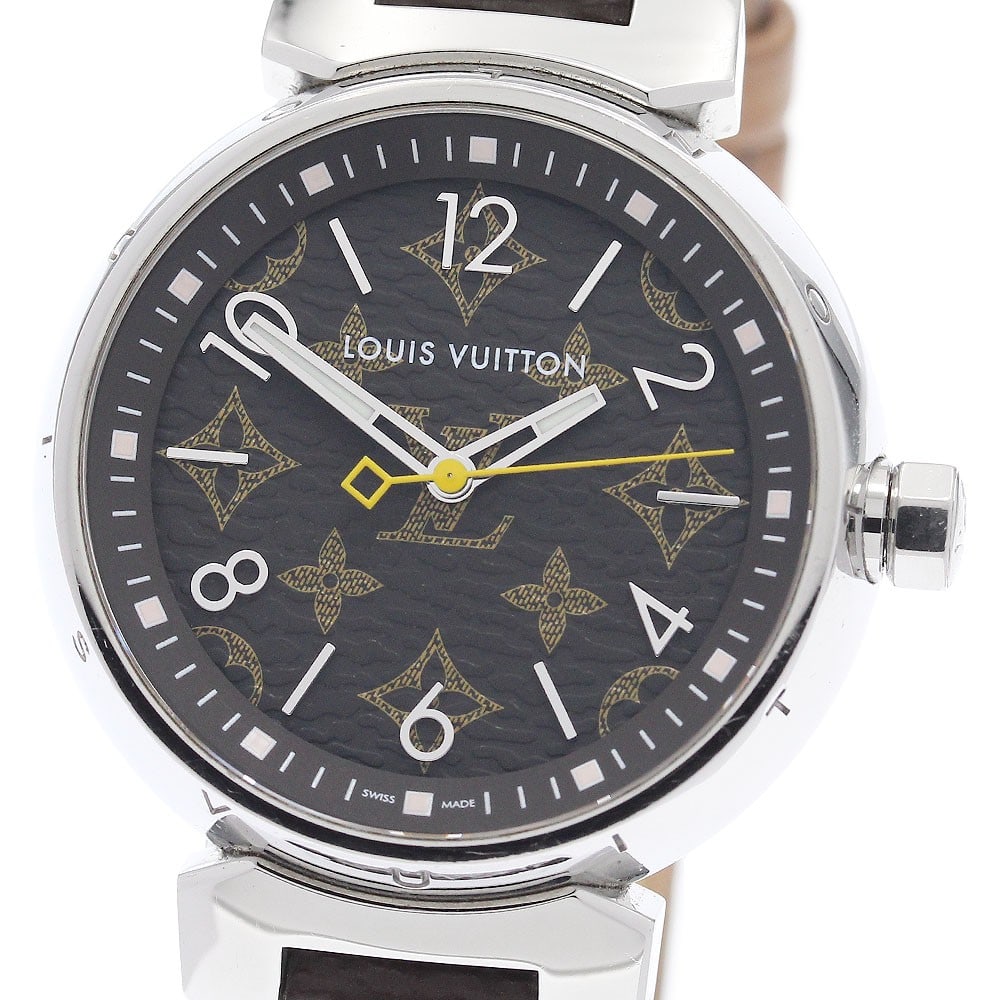 Louis Vuitton Tambour MM 34 Monogram Quartz Wristwatch for Women (1 of 6)