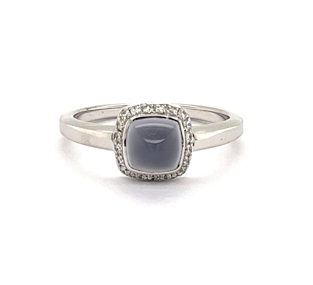 Fred Pain de Sucre 18k Rose Gold Chalcedony Diamond Ring 7.25 (1 of 8)