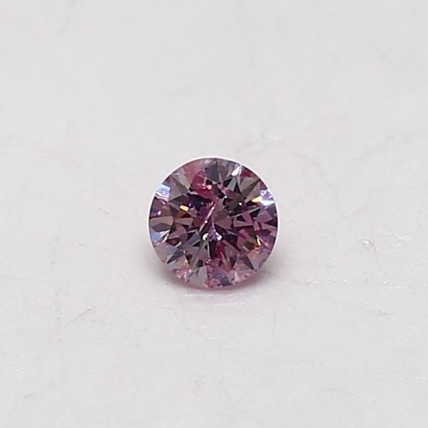 Loose Diamond - ROUND 0.11ct Fancy Purplish Pink I1: Loose Diamond - ROUND 0.11ct Fancy Purplish Pink I1 Source: Natural Shape: ROUND Carats: 0.11 Color: Fancy Purplish Pink Certification: GIA Video: