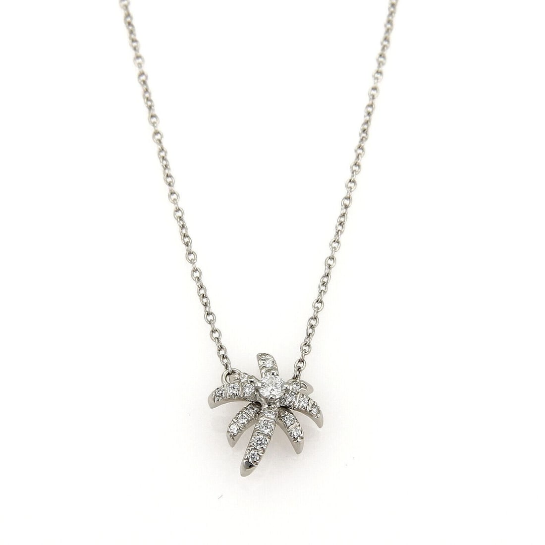 Tiffany & Co. Firecracker Diamond Pendant Necklace in Platinum (1 of 7)