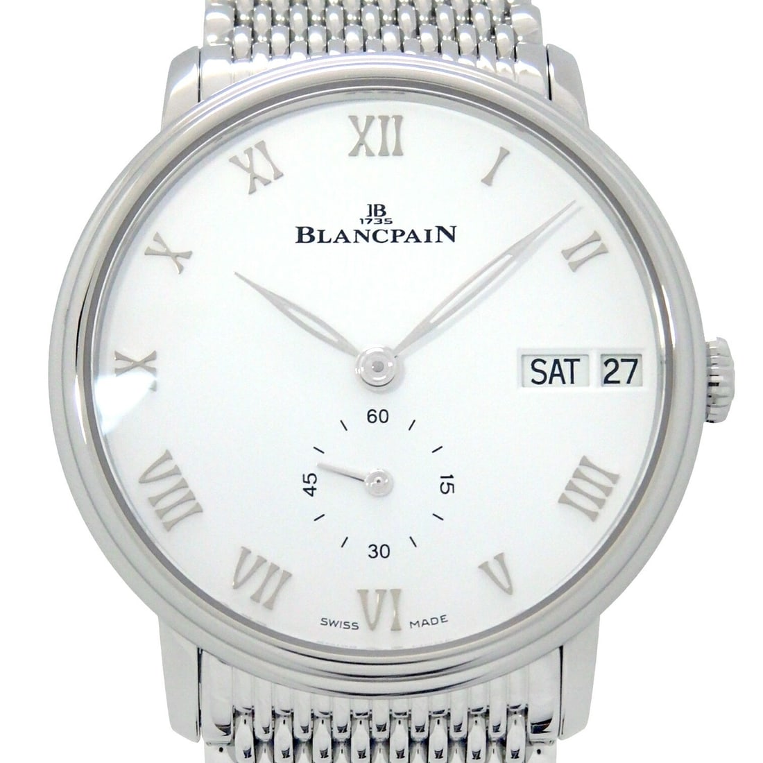 Blancpain Men's Villeret Day Date Wristwatch 6652-1127-MMB: Blancpain Men's Villeret Day Date Wristwatch 6652-1127-MMB This is a Blancpain Villeret Day-Date 6652-1127-MMB wristwatch designed for men. Crafted in Switzerland, this pre-owned timepiece features Bl