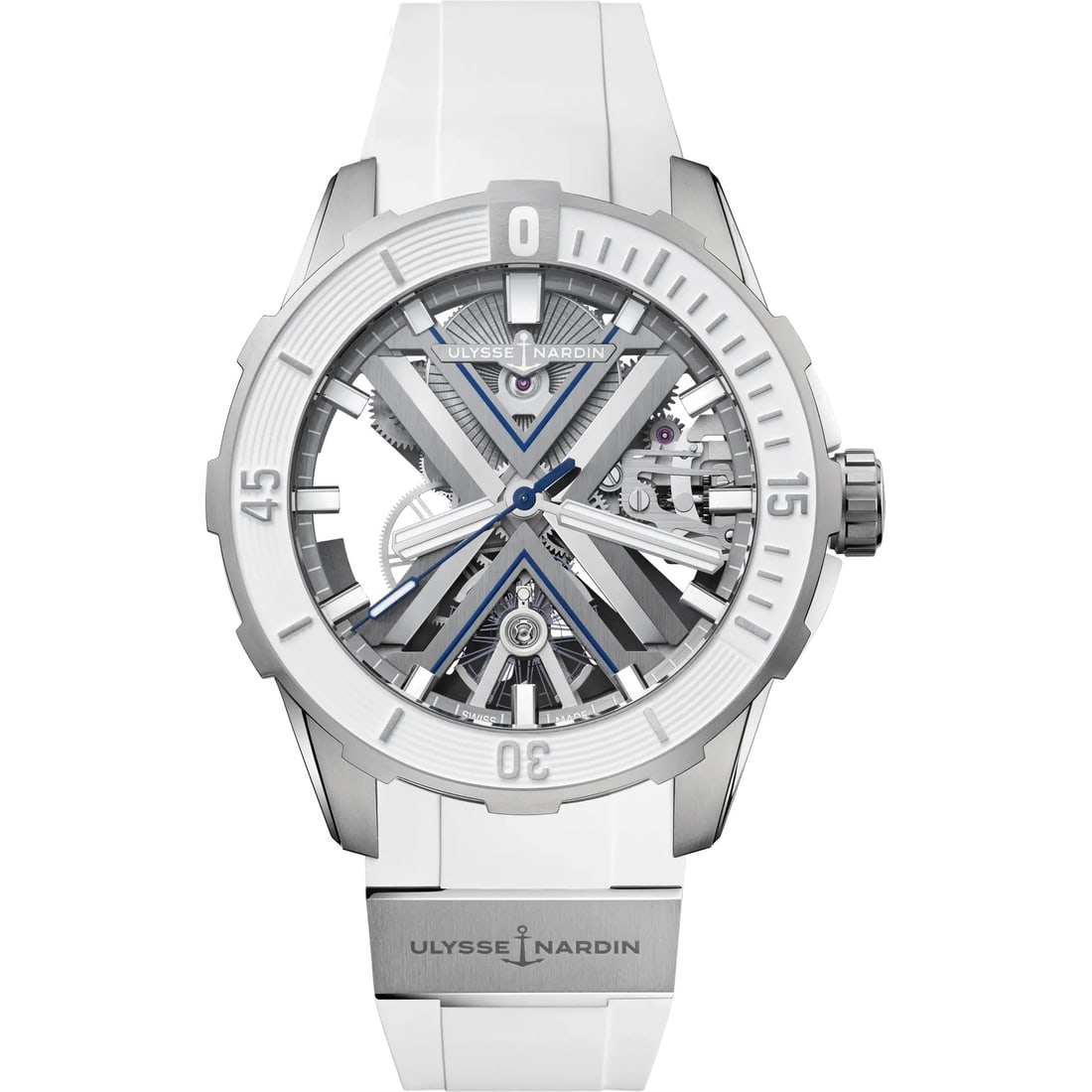 Diver X Skeleton Gray Dial Ulysse Nardin Watch Rubber Strap Ref 3723-170-1A Card 2023 (1 of 11)
