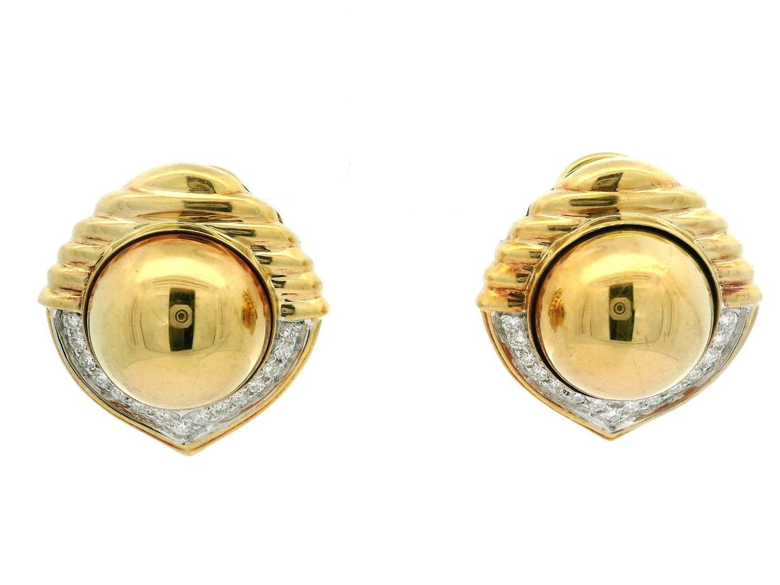 18k Gold Multi-Stone Diamond Button Earrings with Coral Onyx: 18k Gold Multi-Stone Diamond Button Earrings with Coral Onyx These stunning 18k Gold Interchangeable Multi Stones & Diamond Button Earrings feature an exquisite array of natural stones, making them a 