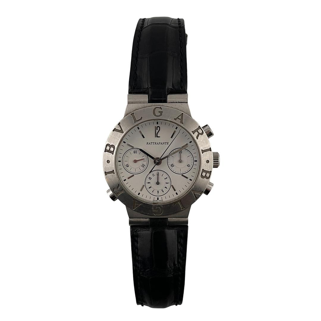 Bvlgari Rattrapante Mens Watch Leather Strap CH40PL Factory Dial (1 of 5)