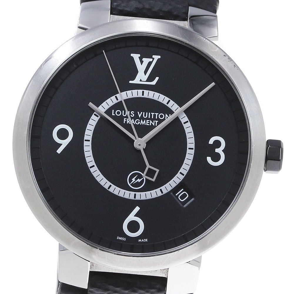 Louis Vuitton Tambour Slim Q1DM1 Fragment Design Mens Quartz Watch (1 of 8)