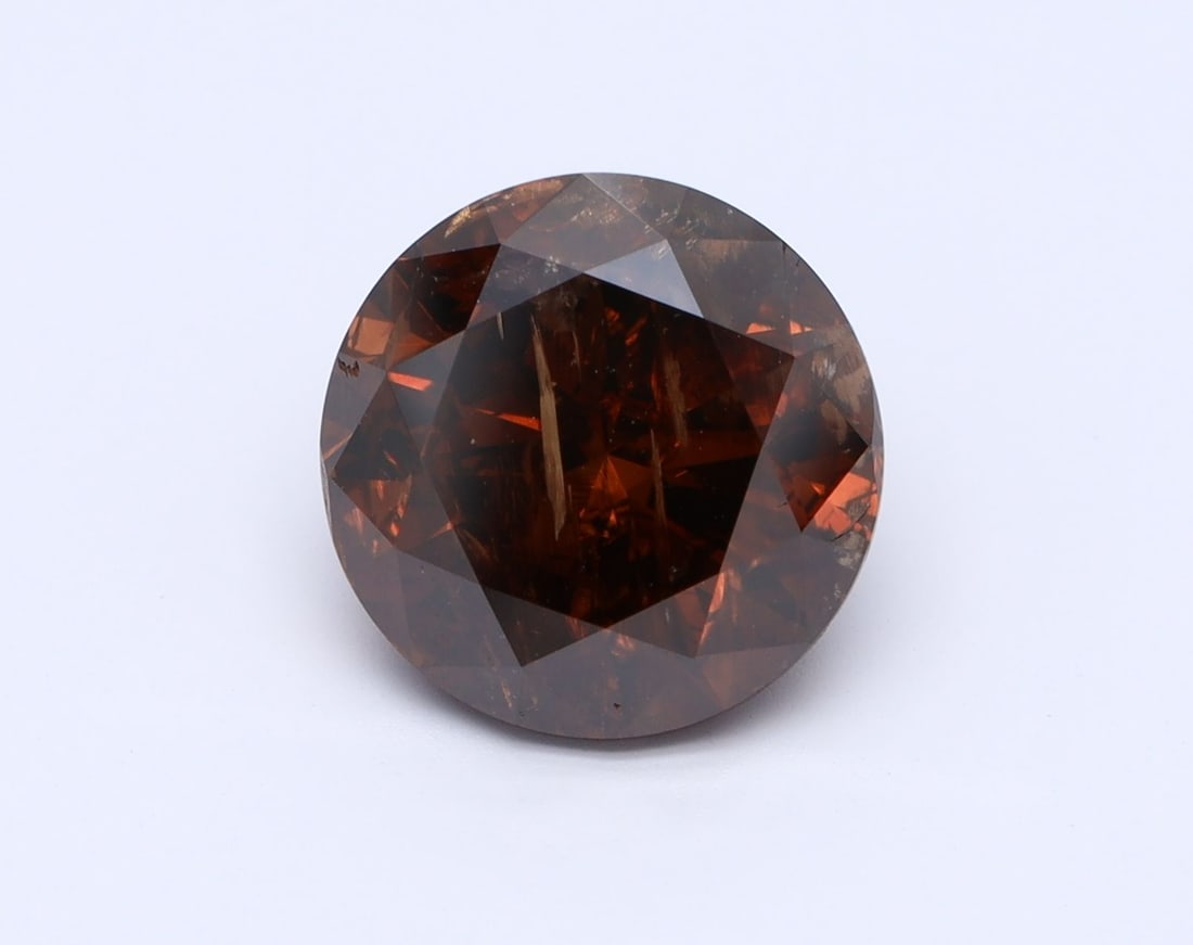 Loose Diamond - ROUND 3.51ct Fancy Dark Brown (1 of 1)
