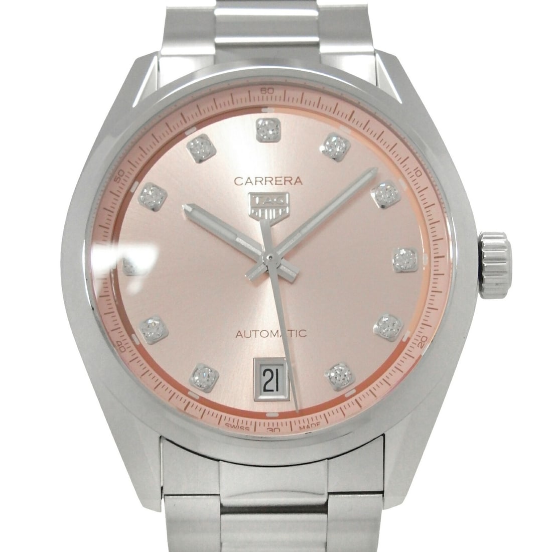 TAG Heuer Carrera Calibre 7 Date Unisex Wristwatch: TAG Heuer Carrera Calibre 7 Date Unisex Wristwatch This TAG Heuer Carrera Calibre 7 Date wristwatch is a Swiss-made timepiece designed for both men and women. It features the reliable Calibre 7 moveme