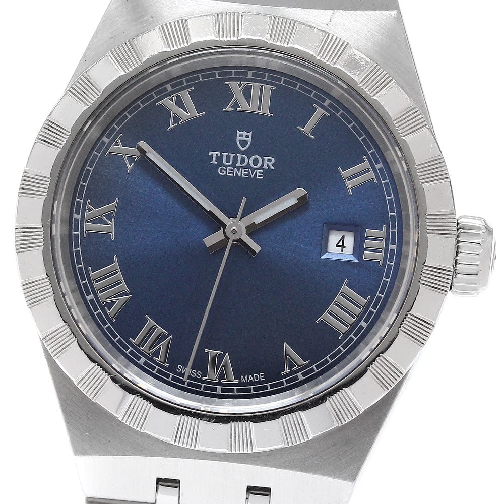 Women's Automatic Royal Date Wristwatch TUDOR 28300: Women's Automatic Royal Date Wristwatch TUDOR 28300 TUDOR Royal Date automatic women's wristwatch in pre-owned condition. Made in Switzerland and designed for women, this watch features an automatic m