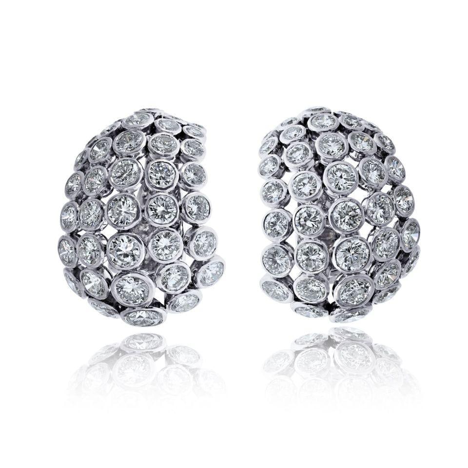 Cartier Diamond Earrings Platinum and 18K White Gold 10 Cts (1 of 7)