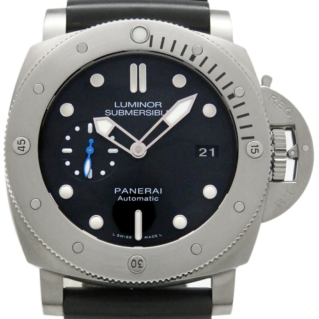 Panerai Luminor 1950 Submersible PAM01305 U serial wristwatch: Panerai Luminor 1950 Submersible PAM01305 U serial wristwatch This is a Panerai Luminor 1950 Submersible PAM01305 wristwatch designed for men. Manufactured in Switzerland, this pre-owned timepiece is 