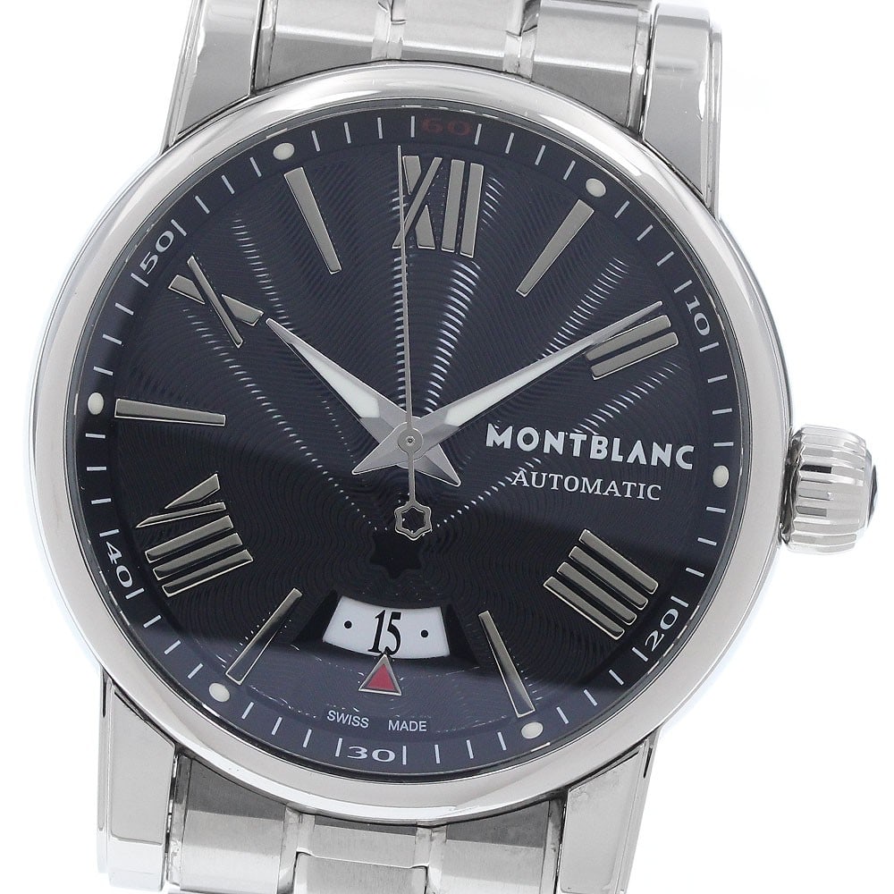 Montblanc Star Date automatic men's wristwatch 7102: Montblanc Star Date automatic men's wristwatch 7102 This is a Montblanc 7102 Star Date Automatic wristwatch designed for men. Made in Switzerland, this pre-owned timepiece features automatic movement 