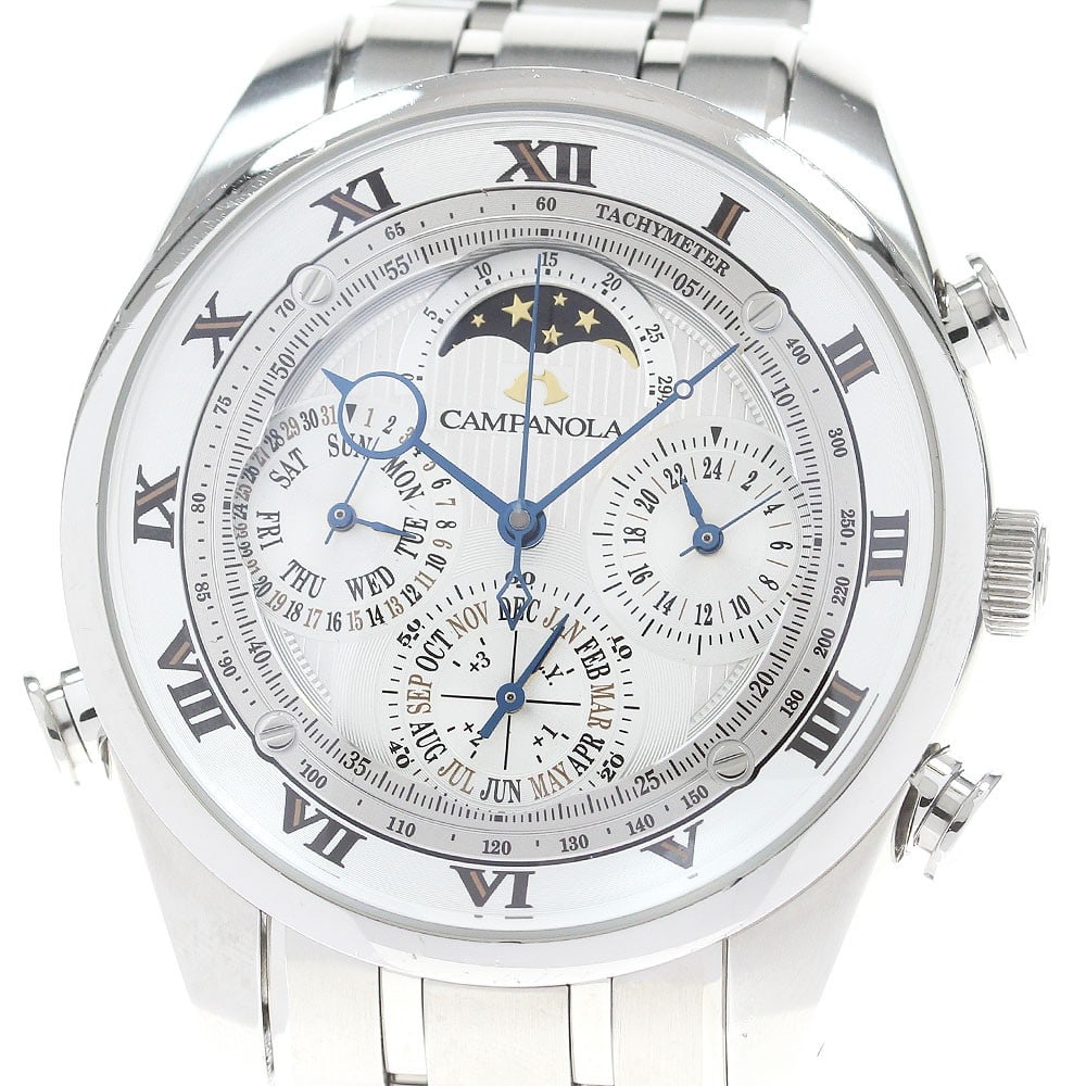 Citizen Campanola Grand Complication Moon Phase Wristwatch AH4080-52A: Citizen Campanola Grand Complication Moon Phase Wristwatch AH4080-52A This is a pre-owned CITIZEN Campanola Grand Complication Moon Phase wristwatch, model AH4080-52A/6772-T025307. Designed for men an
