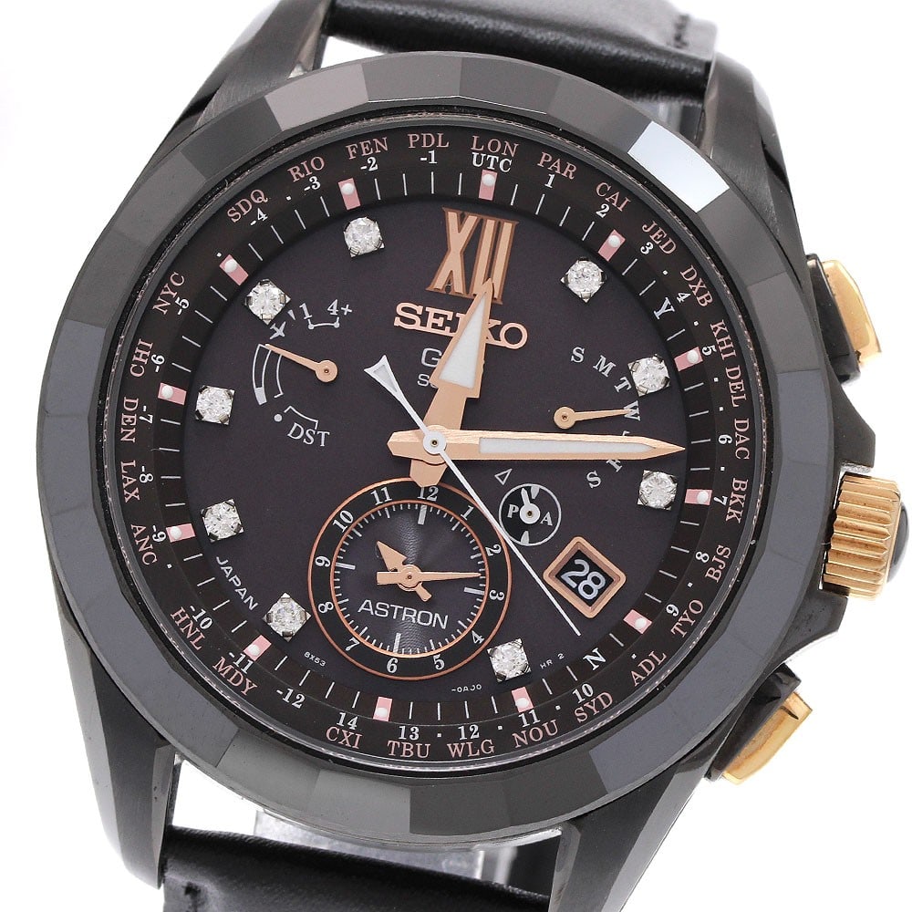 SEIKO Astron SBXB083 8X53-0AP0-2 Men's Wristwatch Limited Edition: SEIKO Astron SBXB083 8X53-0AP0-2 Men's Wristwatch Limited Edition Seiko Astron limited edition wristwatch, identified as model SBXB083/8X53-0AP0-2. This pre-owned men's watch was made in Japan and is 