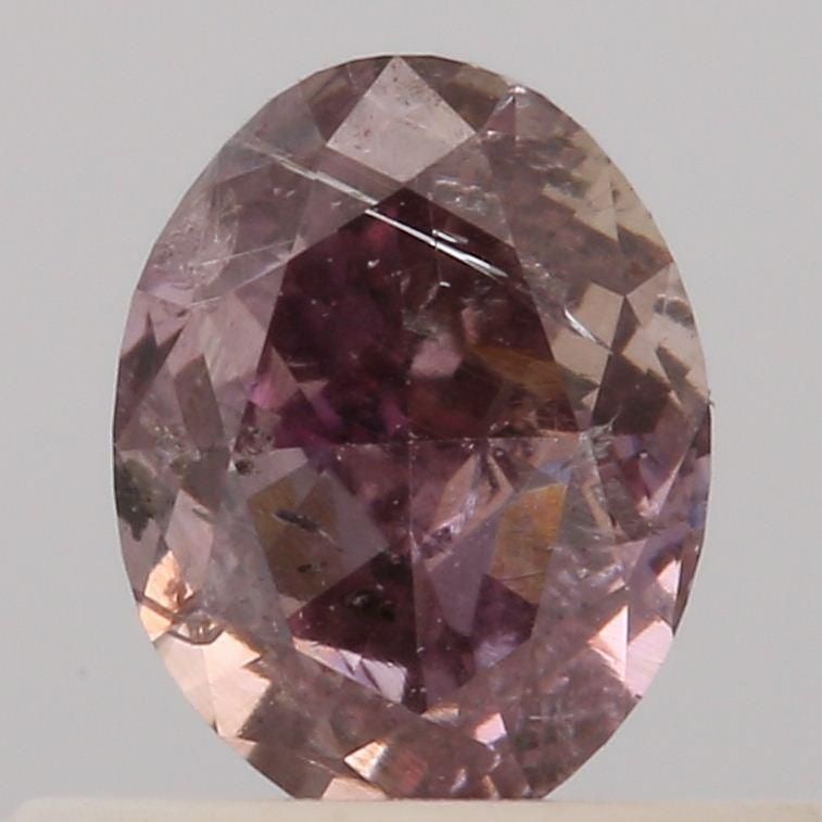 Loose Diamond - OVAL 0.4ct Fancy Deep Purplish Pink I2: Loose Diamond - OVAL 0.4ct Fancy Deep Purplish Pink I2 Source: Natural Shape: OVAL Carats: 0.4 Color: Fancy Deep Purplish Pink Certification: GIA The Diamond Depot Guarantee: All items in this auction