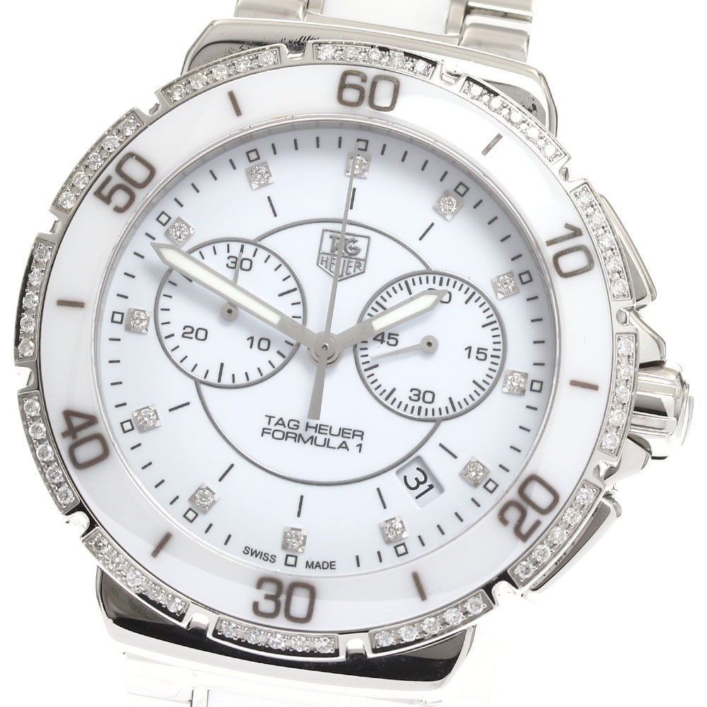 TAG HEUER Formula 1 CAH1213.BA0863 Mens Quartz Chronograph Wristwatch: TAG HEUER Formula 1 CAH1213.BA0863 Mens Quartz Chronograph Wristwatch TAG Heuer Formula 1 Chronograph quartz men's wristwatch in pre-owned condition. This Swiss-made watch is identified by reference C