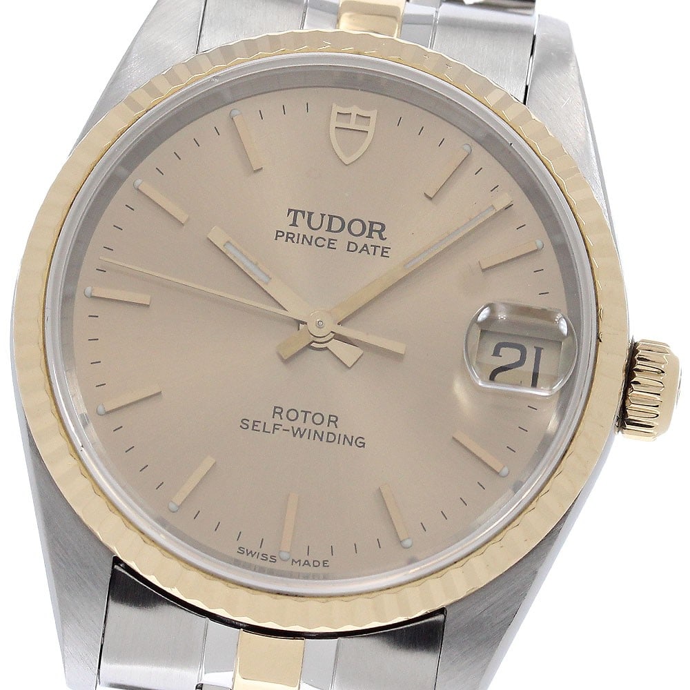TUDOR Prince Date 72033 Automatic Wristwatch YG Combination Unisex: TUDOR Prince Date 72033 Automatic Wristwatch YG Combination Unisex TUDOR Prince Date 72033 automatic unisex wristwatch in yellow gold combination. This pre-owned Swiss-made watch is presented as a wri