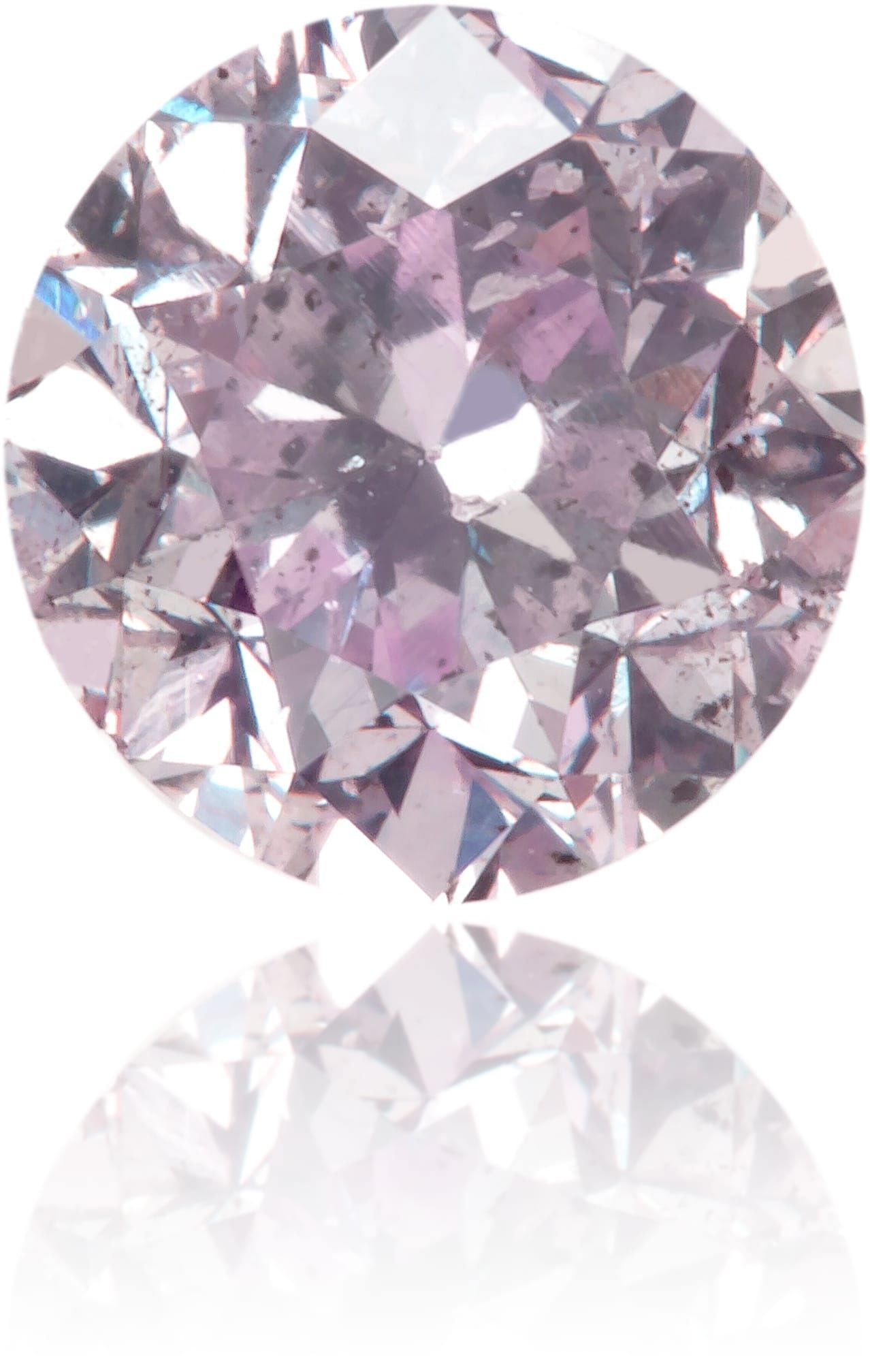 Loose Diamond - ROUND 0.64ct Fancy Purple I2: Loose Diamond - ROUND 0.64ct Fancy Purple I2 Source: Natural Shape: ROUND Carats: 0.64 Color: Fancy Purple Certification: GIA The Diamond Depot Guarantee: All items in this auction are guaranteed to b