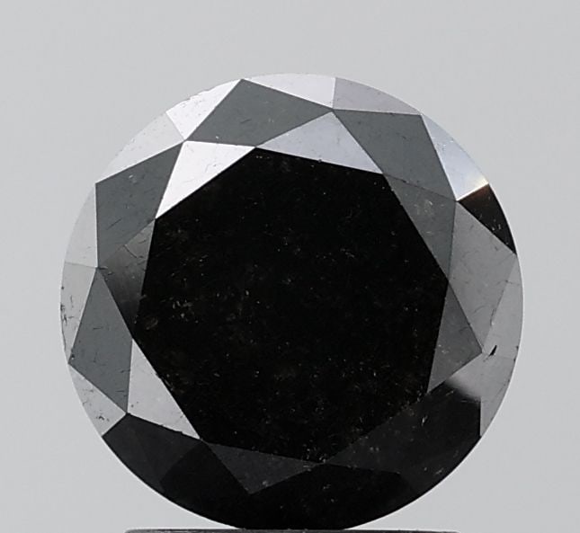 Loose Diamond - ROUND 2.42ct Fancy Black VS2: Loose Diamond - ROUND 2.42ct Fancy Black VS2 Source: Natural Shape: ROUND Carats: 2.42 Color: Fancy Black Certification: NONE Video: