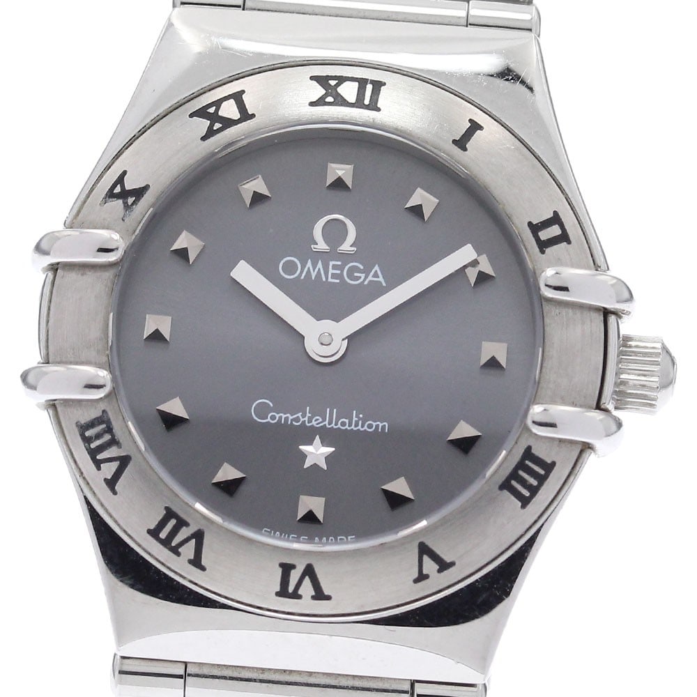 Omega Constellation Mini My Choice 1561.51 Quartz Ladies Watch: Omega Constellation Mini My Choice 1561.51 Quartz Ladies Watch This OMEGA Constellation Mini My Choice women's wristwatch features a stainless steel case and bracelet with a gray dial. The watch is po