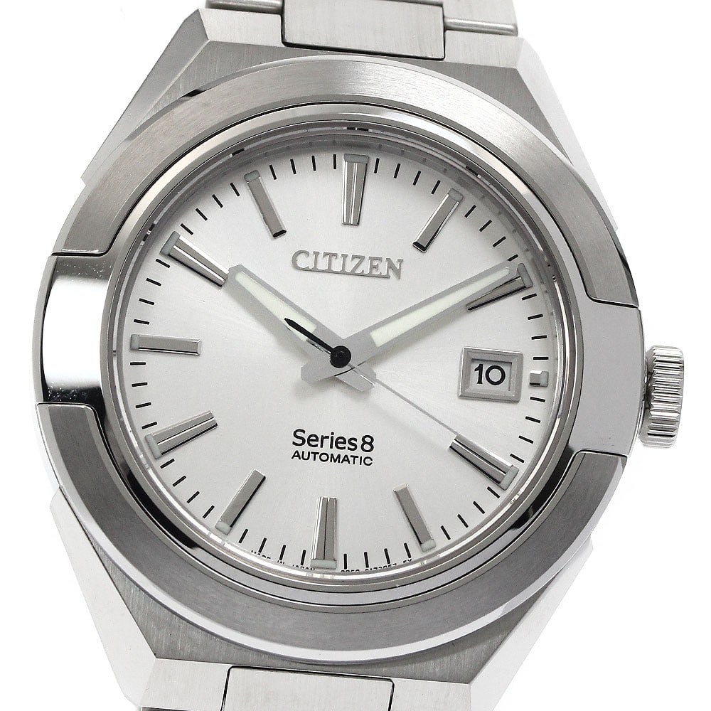 Citizen Series 8 automatic silver dial date watch NA1000-88A: Citizen Series 8 automatic silver dial date watch NA1000-88A The CITIZEN NA1000-88A Series 8 is a men's automatic wristwatch crafted in Japan. Featuring a stainless steel case and band, this timepiece