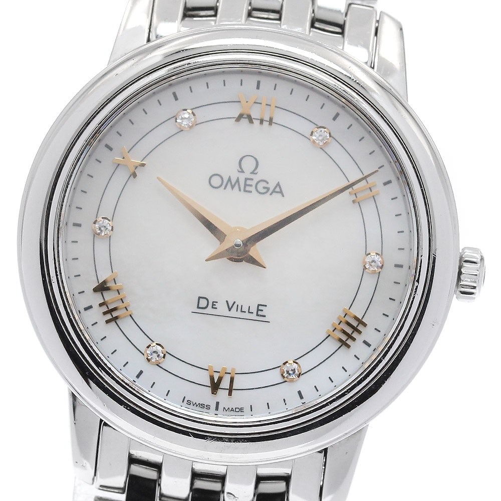 OMEGA De Ville Prestige 424.10.27.60.55.001 womens quartz diamond watch (1 of 6)