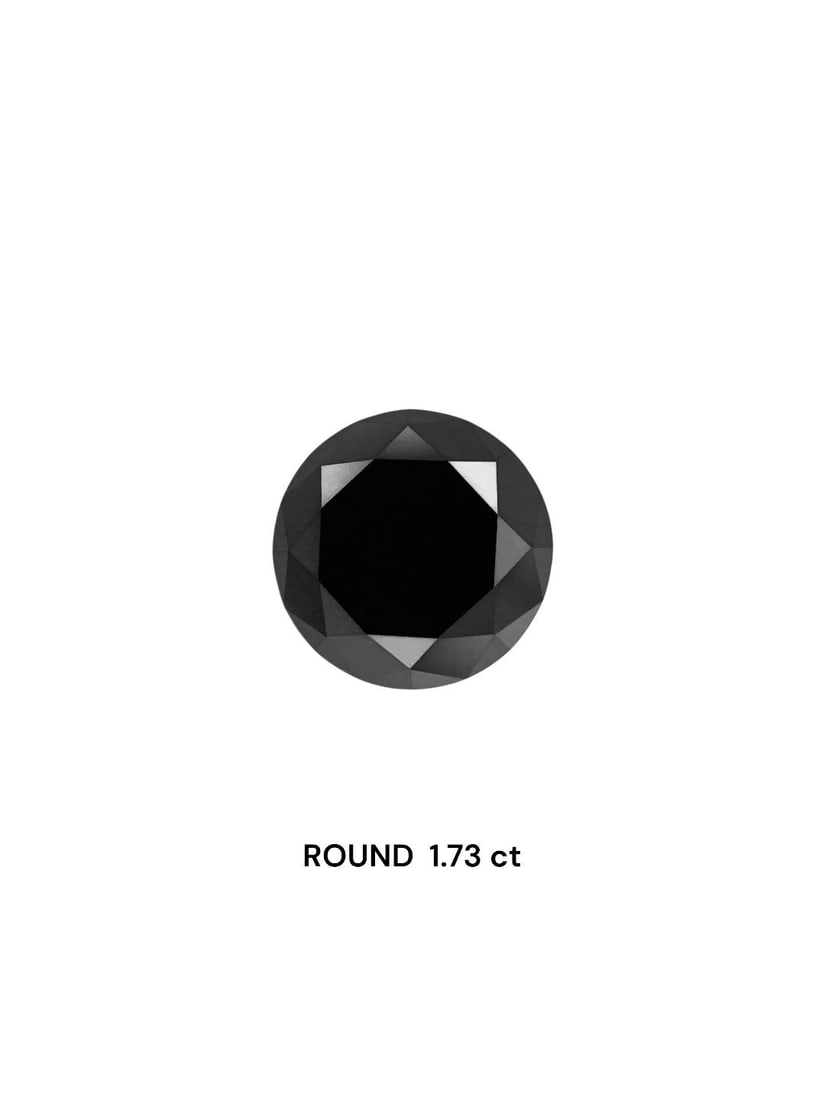 Loose Diamond - ROUND 1.73ct Black: Loose Diamond - ROUND 1.73ct Black Source: Natural Shape: ROUND Carats: 1.73 Color: Black Certification: IGI Video: