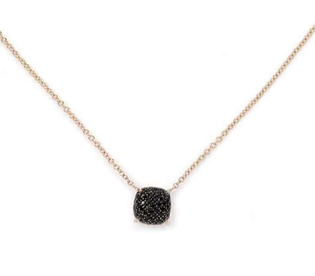 Tiffany Co Sugar Stack Black Spinel 18k Rose Gold Necklace (1 of 5)