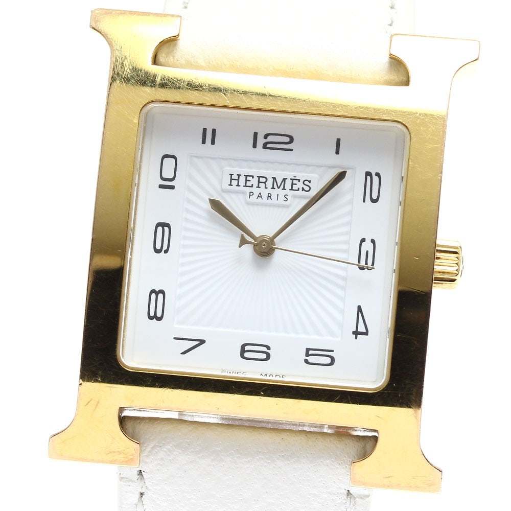 Hermes HH1.801 H-Watch mens quartz wristwatch (1 of 6)