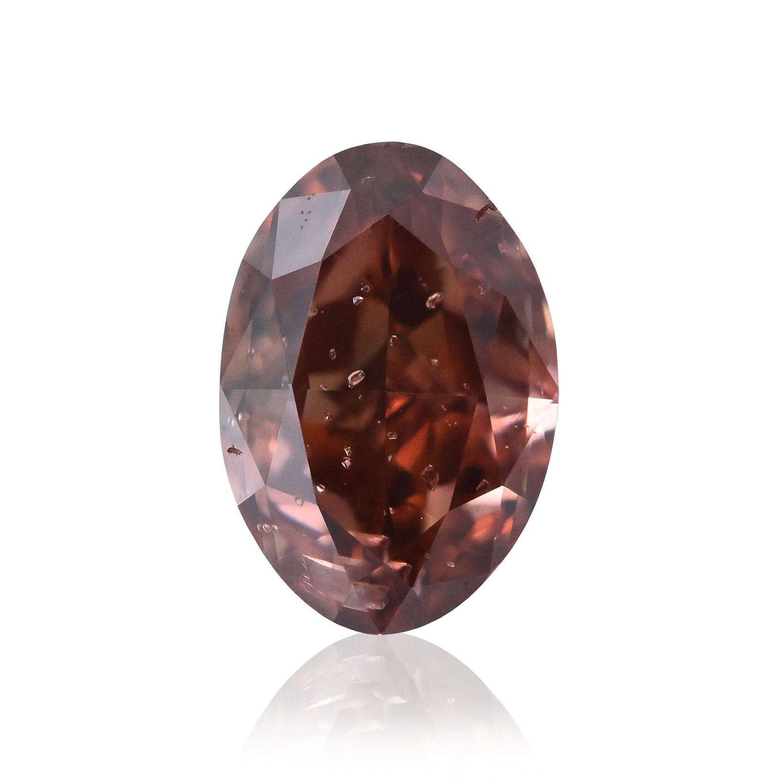 Loose Diamond - OVAL 0.43ct Fancy Deep Orangey Pink I1: Loose Diamond - OVAL 0.43ct Fancy Deep Orangey Pink I1 Source: Natural Shape: OVAL Carats: 0.43 Color: Fancy Deep Orangey Pink Certification: GIA Video: