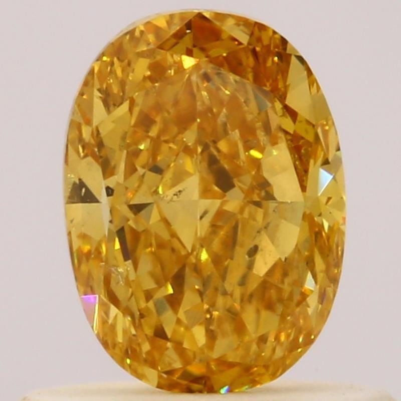 Loose Diamond - OVAL 0.58ct Fancy Intense Orange Yellow: Loose Diamond - OVAL 0.58ct Fancy Intense Orange Yellow Source: Natural Shape: OVAL Carats: 0.58 Color: Fancy Intense Orange Yellow Certification: GIA Video: